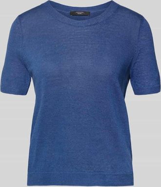 Max Mara Regular Fit Strickpullover aus reinem Leinen Modell PANCONE in Royal, Gr&ouml;&szlig;e XXL