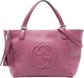Gucci Pre-owned Handbags, female, Purple, Size: ONE SIZE Pre-owned The Soho Handbag