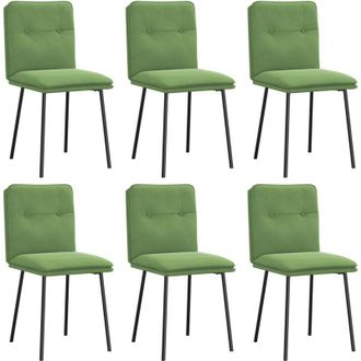 vidaXL Vidaxl - Sillas De Comedor 6 Unidades Terciopelo Verde Claro