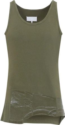 Maison Margiela Tanktop - Dames - Tops zonder mouwen - Groen - L - Katoen - Tops