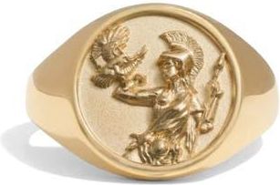 Awe Inspired Goddess Signet Ring in Athena/14K Gold Vermeil at Nordstrom, Size 10