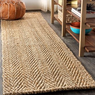 Jonathan Y Designs Espina Hand Woven Herringbone Chunky Jute Area Rug