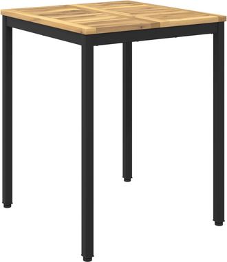 vidaXL Mesa De Cena De Jard&iacute;n Blanco Y Negro 60 X 60,5 X 75 Cm Vidaxl