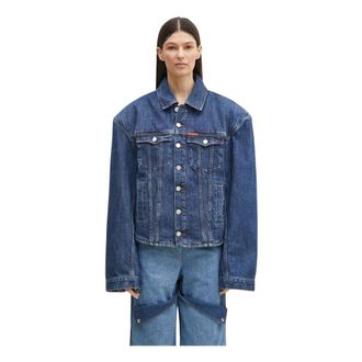 Martine Rose Extreme Shoulder Denim Jacket - Dames - Jassen - Blauw - Maat: XS Denim