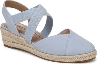 Life Stride Kimball Slingback Espadrille Platform Wedge in Blue at Nordstrom, Size 9.5