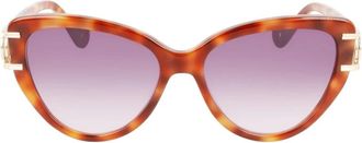 Lanvin Cat-eye zonnebril met acetaat montuur - Dames - Zonnebrillen - Bruin - ONE Size - Accessoires