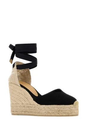 Castaner Womens Black Canvas Chiara Wedges Negro Espadrillas Espadrilles