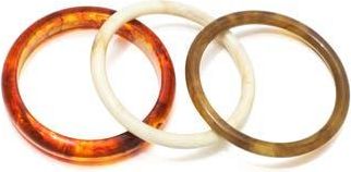 Adornia Set of 3 Resin Bangle Bracelets in Brown/White at Nordstrom Rack