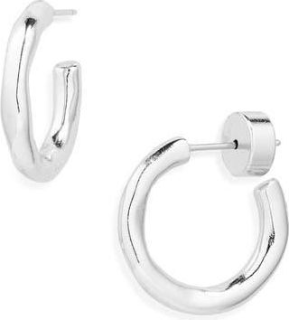 Nordstrom Demi Fine Molten Hoop Earrings in Sterling Silver Plated at Nordstrom Rack