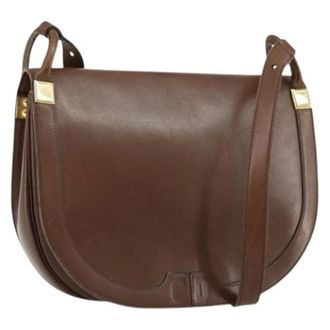 Dior Pre-owned Cross Body Bags, female, Brown, Size: ONE SIZE Pre-owned Leather Vintage Shoulder Bag