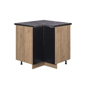 Vicco Armario De Esquina Fame-line, Rayas Negras, 80.5 Cm, Et Antracita