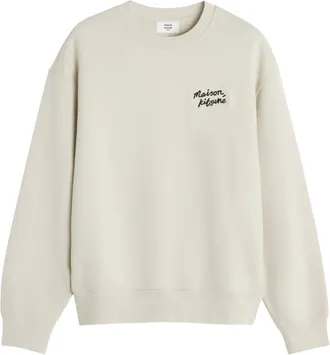 Maison Kitsun&eacute; Hoodies & sweatvesten, Heren, Beige, XL, Maison Kitsune Truien Ivory