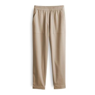 OPUS Franse stijl broek met twill textuur - Dames - Broeken - Beige - Maat: M Viscose