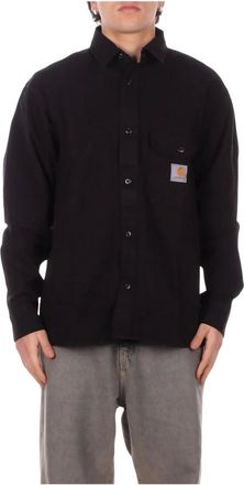 Carhartt Work in Progress Overhemden, Heren, Zwart, S, Carhartt Shirts