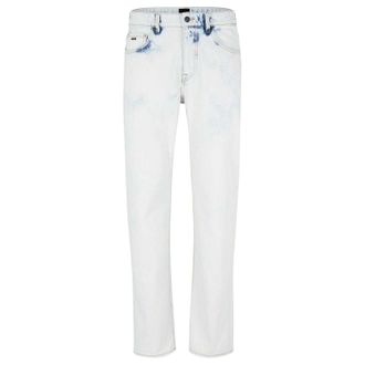 HUGO BOSS Herenjeans van denim met 5 zakken en rechte pijpen (Pastelblauw)