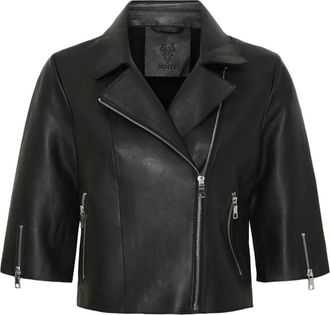 Notyz Giacca corta in pelle - - Jackets - Donna - Nero - L