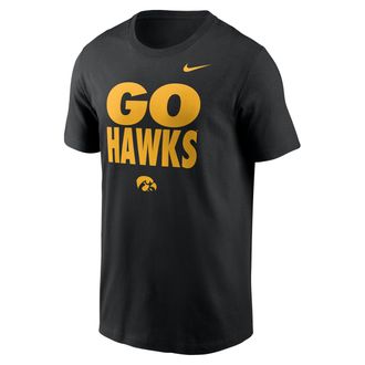 Nike Iowa Sideline Slogan Nike Mens Dri-FIT College Long-Sleeve T-Shirt in Black | 02ET00AIA-H2B