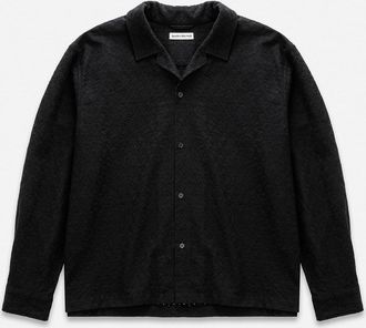 Duke + Dexter Duke + Dexter, Mens Duke Black Crochet Shirt, Size XXL