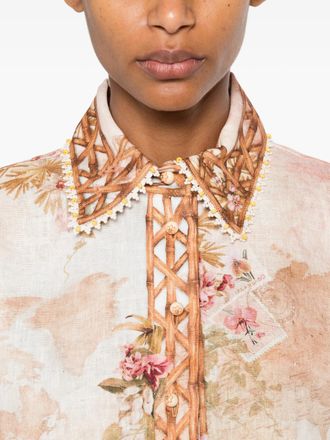 Zimmermann Womens Mahon Print Shirt Aw26 W