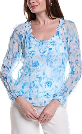 Hale Bob Hale Bob Jolie Long Sleeve Silk Top