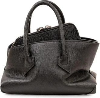 The Attico La Passeggiata Mini Top Handle - Dames - Handtassen - Zwart - ONE Size - Leer - Tassen