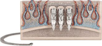 Philipp Plein rhinestone-embellished clutch bag - Neutrals