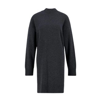 Barbour Kleedjes, Dames, Grijs, M, Wol, Serena Gebreide Mini Jurk