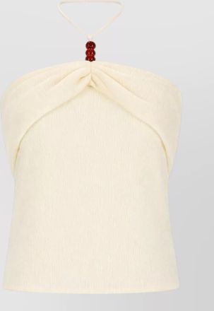 Magda Butrym beaded draped halterneck top