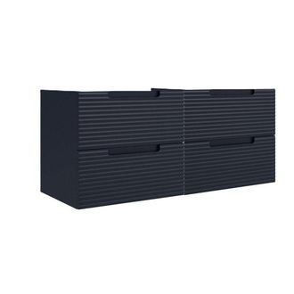 Saniclass Prime Balance Wastafelonderkast - 120x55x44.9cm - 4 lades - Geintegreerde greep - MDF - mat marine blauw