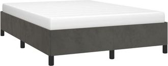 vidaXL Bed Frame without Mattress Dark Grey 135x190 cm Double Double Velvet vidaXL