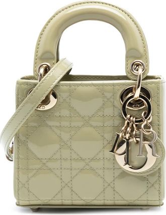 Dior Pre-owned Dior Micro Patent Cannage Lady Dior 10-MA-0202