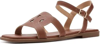 Journee Collection Bridey Womens Sandals Cognac : 6.5 M, Synthetic
