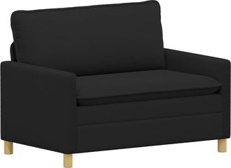 vidaXL Sof&aacute; 2 Plaza Negro 126 X 81 X 87,5 Cm Tela Vidaxl