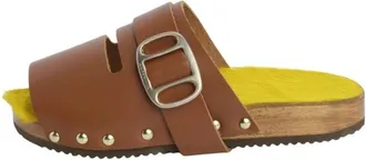 JEJIA Clog - Dames - Sandalen - Bruin - 39 EU - Leer - Schoenen