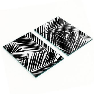 OEM Taglieri Da Cucina Decorativi In Vetro Con Motivo A Foglie Di Palma, 2x40x52 Cm