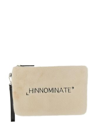Hinnominate Logo-Detailed Clutch - White