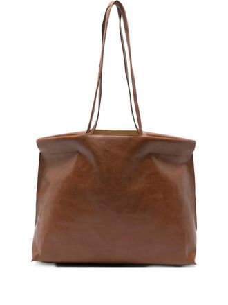 Serax leather tote bag - Brown