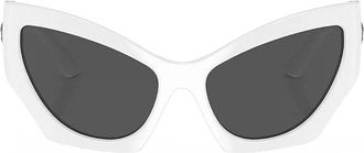 Versace Logo-Detailed Sunglasses - White