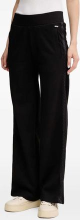BOSS Pantaloni sportivi con vita a coste - Nero