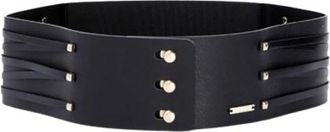 Liu Jo Brede leren riem met gemakkelijke sluiting - Dames - Riemen - Zwart - S - Leer - Accessoires