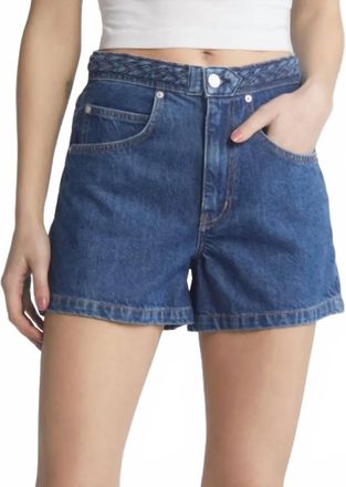 Frame Denim Braided Waistband Short In Denim
