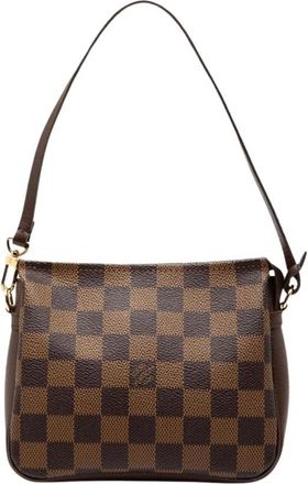 Louis Vuitton Pre-owned Checkered Pattern Bag - Dames - Vintage Schoudertas - Bruin - ONE Size - Vintage