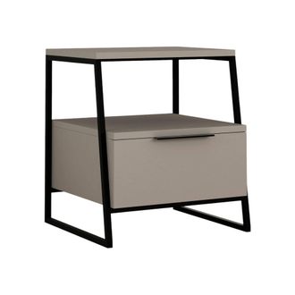 Dmora Mesita Rosita, 4 Estantes, Un Caj&oacute;n, Apertura Deslizante, 45x41x50 Cm Beige