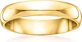 Ross-Simons Womens 4mm 14kt Yellow Gold Wedding Ring
