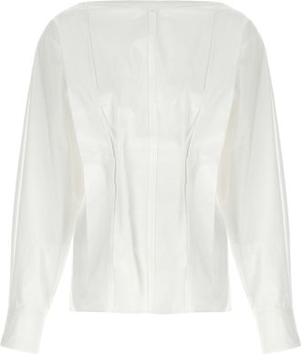 Khaite White Cotton Womens Blouse