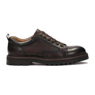 Kazar Veelzijdige bruine leren halfschoenen - Heren - Veterschoenen - Bruin - 40 EU - Leer - Schoenen