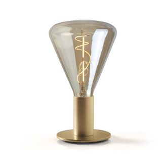 Daylight Italia L&aacute;mpara de mesa de metal dorado