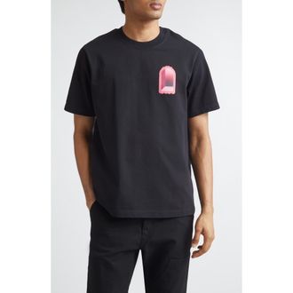 Casablanca Arches Classic Organic Cotton Graphic T-Shirt in Black Jersey at Nordstrom, Size X-Large