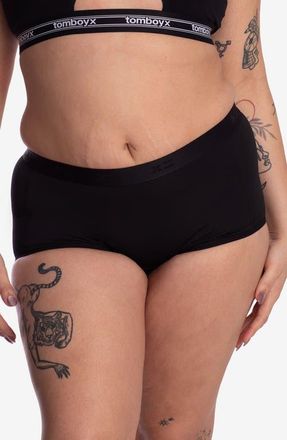 TomboyX SmoothTuck Tucking Boy Shorts in Black at Nordstrom, Size X-Large