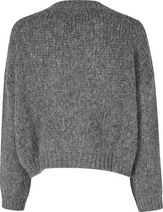 Roberto Collina V-Neck Knit Sweater with Ribbed Trim and Relaxed Fit
